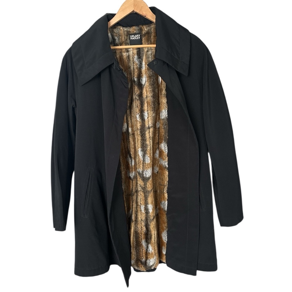 Vintage Hilary Radley with Faux Fur Lining Trench/Over Coat. Size 8 - Picture 5 of 11